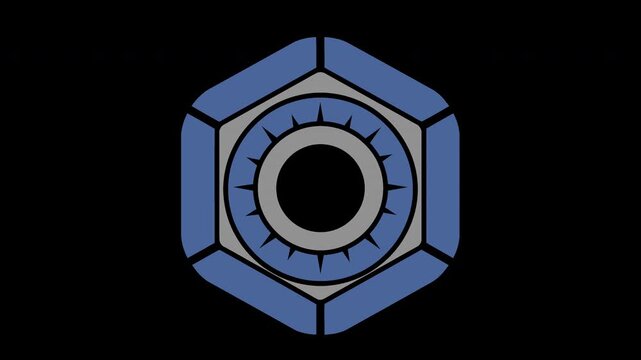 Abstract Hexagonal Geometric Pattern, Futuristic Logo Design, Modern Abstract Art