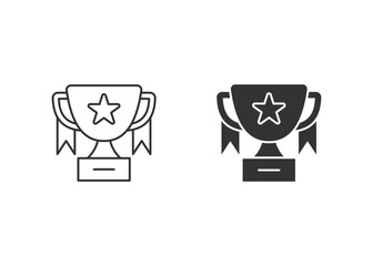 Trophy Icon Set Multiple Style Collection