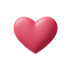Fototapeta premium A vibrant, 3D-rendered, rosy-pink heart shape against a black background. The heart has a smooth, rounded surface and a slightly darker pink outline
