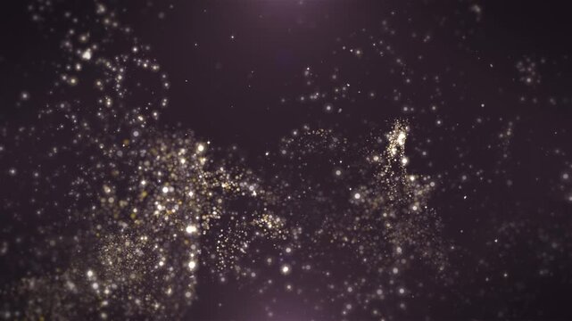 Futuristic Luxury Gold Particles Openers for Socials, Movies, Awards and Titles. Copy Space.Set of 5.