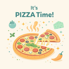 Pizza Time Illustration