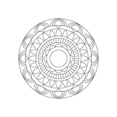 Ornamental luxury mandala silhouette vector art illustration on a white background