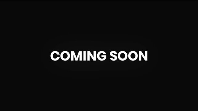 Coming Soon Distorted Glitch Text Animation 4K for Product Teasers, Launch Previews, and Marketing Hype