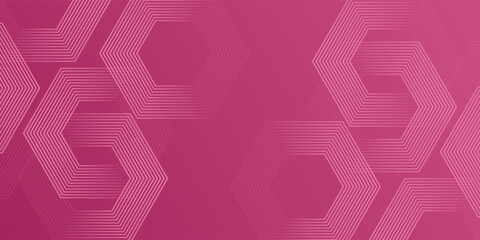 Abstract background pink. Hexagon halftone lines pattern. vector illustration