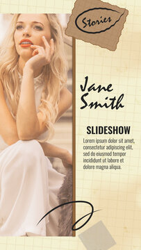 "Elegant Slideshow Portrait History" The template allows you to create your own story from 14 animations.