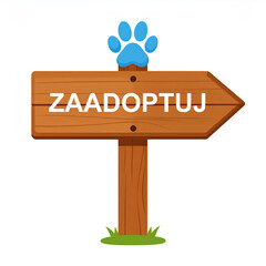 Zaadoptuj zwierzaka ze schroniska grafika tabliczka