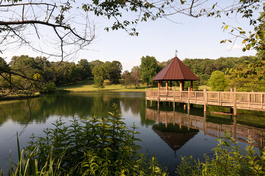 Vienna, Virginia, USA - July 2nd 2014 - Photo showing Meadowlark Botanical Gardens in Vienna, Virginia.