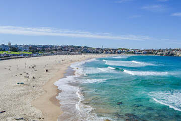 Bondi Beach Sydney Australia May 2012, panoramic view from right side 