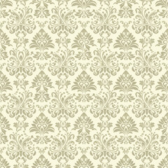 Fototapeta premium Luxury Palace Inspired Damask Seamless Pattern with Regal Flourishes