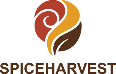 Fototapeta premium Spiceharvest logo showcasing a vibrant blend of natural elements for flavor and quality