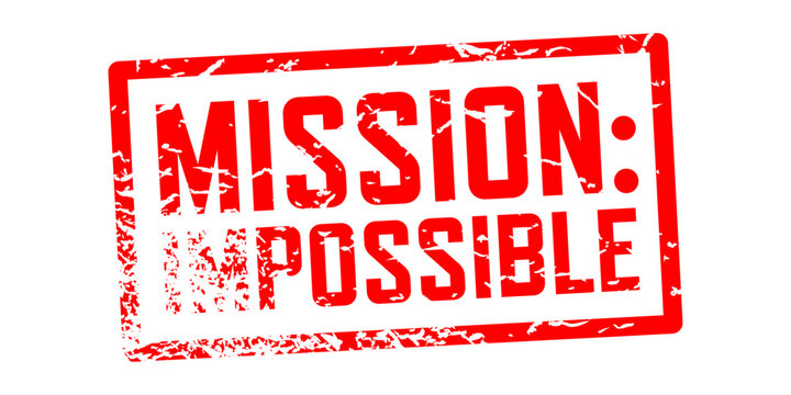 Red stamp with the text "Impossible" where "It" is barely legible