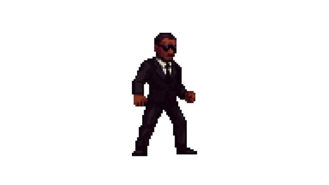 Agent Idle Animation 8bit Pixel Art Character