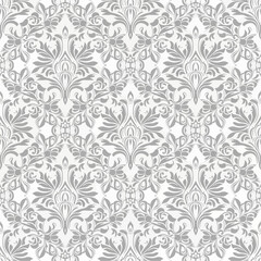 Fototapeta premium Damask modern seamless pattern element. Vintage classical old fashioned damask ornament, seamless texture for wallpapers, textile.