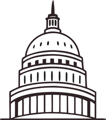 Iconic symbol of american democracy and government Vector © Vector Stock