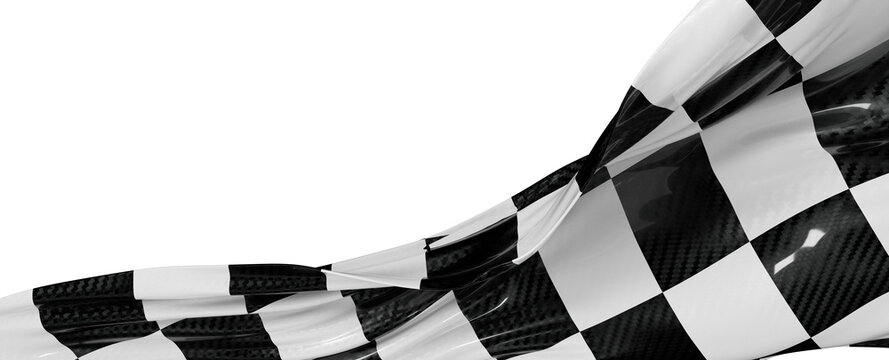 Dynamic image of a checkered flag, symbolizing competition, achievement, and success, perfect for racing, speed, and vic