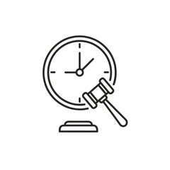 Legal Timeline Icon &ndash; Law Case History Chronology Vector