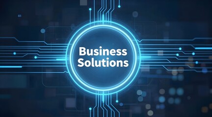 Fototapeta premium Abstract depiction of business solutions in a modern digital environment