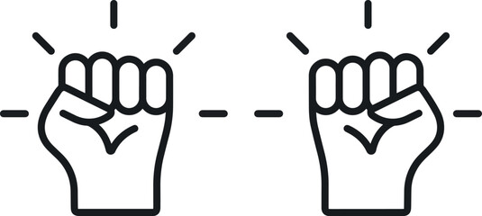 Obraz premium Empowering solidarity Two fists united in strength and determination