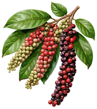 Antidesma bunius illustration art