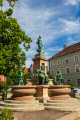 Fototapeta premium Lindavia fountain in Lindau, Germany