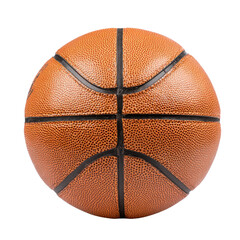 Fototapeta premium A close-up view of a basketball on a black background
