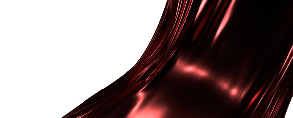 Abstract red glossy textile, modern background, decorative cloth. Ideal for backdrop design,...