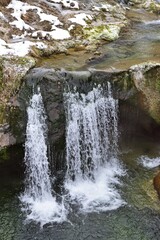 Wasserfall im Winter, vertikal, &Ouml;sterreich