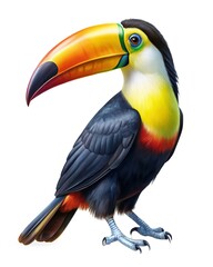 Obraz premium Colorful toucan bird isolated on white background