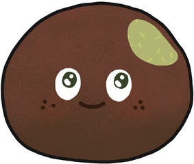 두바이 쫀득 쿠키 캐릭터 일러스트