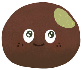 두바이 쫀득 쿠키 캐릭터 일러스트