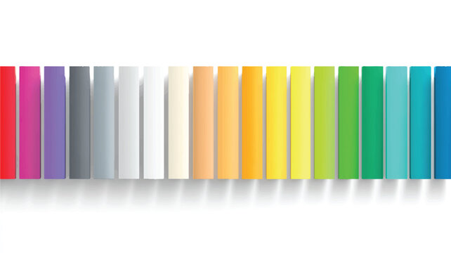 Color gradient scale displayed on a clean white background, high-resolution, minimalistic, realistic lighting, professional stock photography style 