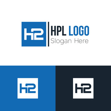 HPL letter design. HPL letter technology logo design