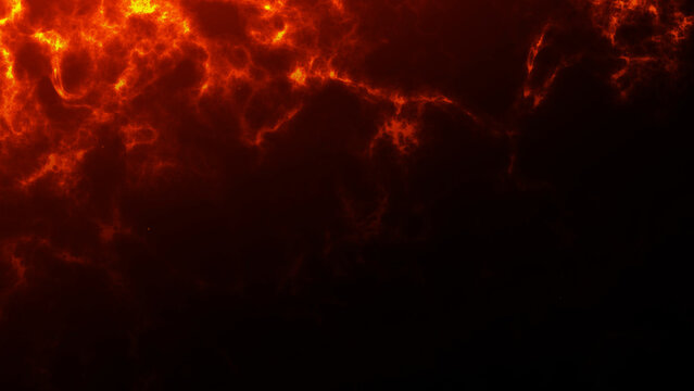 Floating red ashes and glowing ember particles in dark space with smoky atmosphere, abstract fiery texture for cinematic and dramatic digital backgrounds.