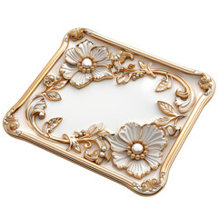 Floral design tray with clear background