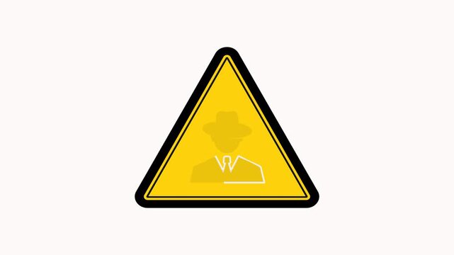 Spammer warning sign animation