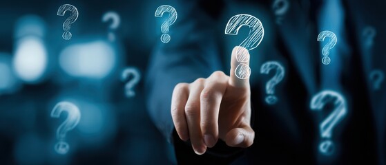 The Question Marks and Touchscreen Interaction Representing Business Uncertainty and Problem Solving