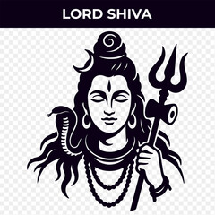 Lord Shiva Divine Icon with Trident and Snake