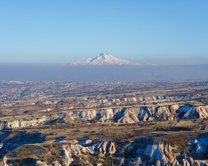 Turkey. View of Mount Erciyes from Cappadocia 