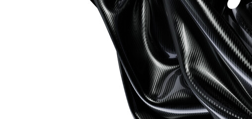 Abstract carbon fiber texture in waves, ideal for backgrounds. Reflective, modern, and sleek design...