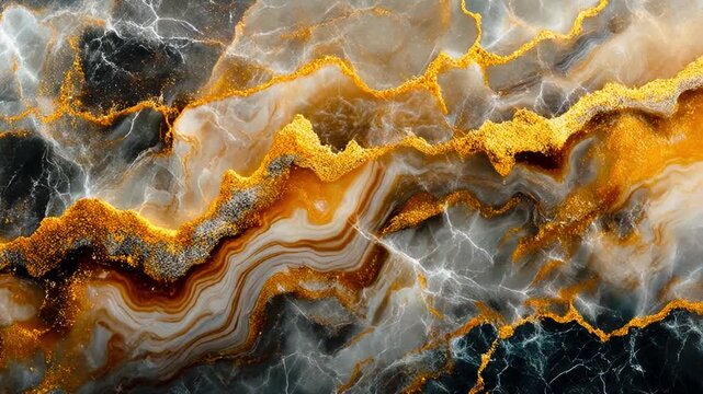 Polished stone marbling with dynamic mineral patterns, earthy ultra-realistic, 8K, 2026