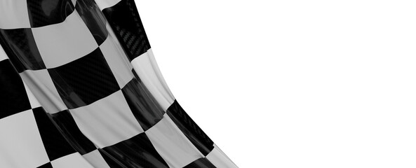 Monochrome image of a waving checkered flag, perfect for racing and competition themes. Ideal for speed, finish lines, a