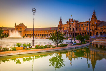 Fototapeta premium Square of Spain, Seville, Spain
