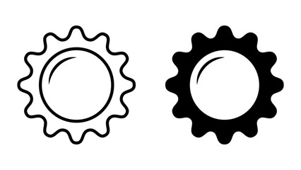 sun icon set. A simple and minimalist sun icon design, featuring clean lines and a modern aesthetic. Ideal for weather forecasts, graphic design projects, or any summer related content.