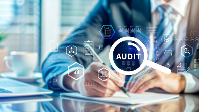 Audit concept. Business Audit check and evaluate financial statement, Financial auditing concept, Audit and Fraud Investigation