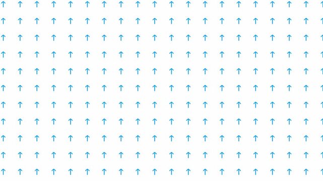 Abstract Digital Data Technology Grid with blue arrow on white Background Loop 4k animation ideal for digital data, technology template, corporate background