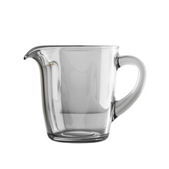 Clear glass pitcher on a transparent background