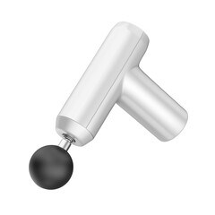 Electric massage gun on transparent background