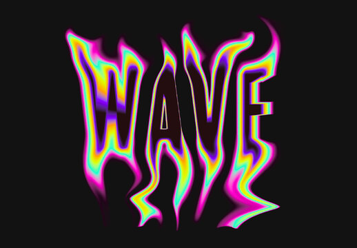 Psychedelic Melt Distortion Text Effect