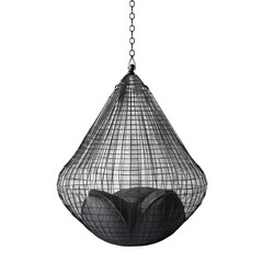 Hanging wire basket with a simple design and shape