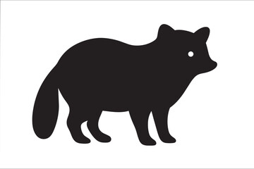 Obraz premium Minimalist black silhouette of an animal possibly a sloth or koala